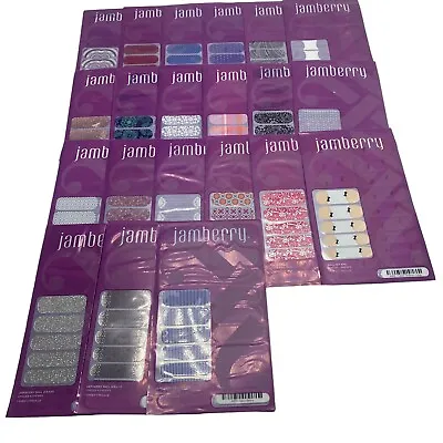 $68.09 • Buy Jamberry Nail Wraps New In Package Full Sheets Lot Of 21 Various Designs Colors