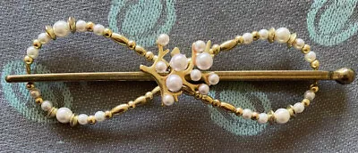 Lilla Rose Flexi-8 XL Hair Clip For Long Hair Size Extra Large Pearl Tree • $16