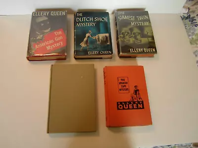 Ellery Queen Lot Of 5 Books Hardcover 1940s • $52.32