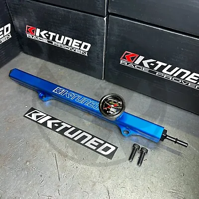 K-Tuned Fuel Rail K-Tuned Fuel Pressure Gauge For 06-11 Honda Civic Si (Blue) • $248.95