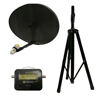 Sky Freesat Satellite Dish Zone 2 Single Lnb Tripod Finder Caravan Camping Kit • £54.09