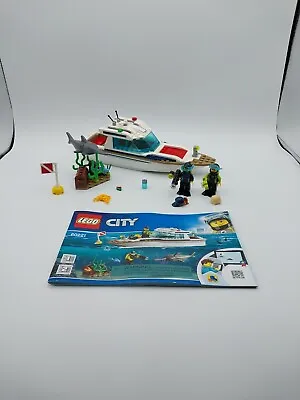 £15.59 • Buy LEGO City 60221 - Diving Yacht - 100% Complete W/ Instructions - NO Box