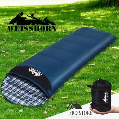 Weisshorn Sleeping Bags Single Sleeping Bag Camping Hiking Winter Thermal • $33.74