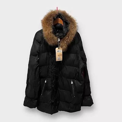 Alpha Industries N-3B Echo Elite Down Parka Fur Men’s Sz XL Black NEW $250 • $89.96