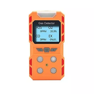 Portable 4 Gas Monitor Personal Sound Light Vibration Multigas Detector Meter Re • $147.40