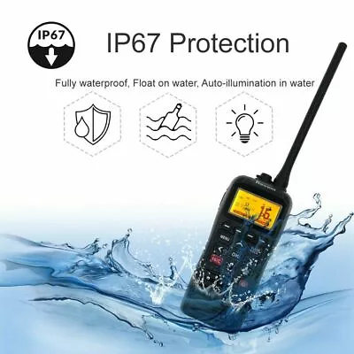 Marine VHF Handheld 2-Way Radio GPS & DSC Waterproof Floats 1 Year Warranty • £170