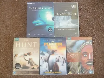 Collection Of 5 Nature  DVD's    ( New/Sealed )   David Attenborough • £14.99