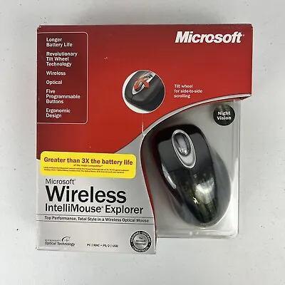 Microsoft Wireless Silver Intellimouse Explorer 1007 Night Vision New In Box • $74.96