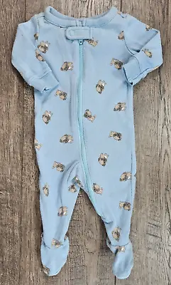 Baby Boy Clothes Gymboree Preemie To 7lbs Blue Dog Footed Outfit • $18.99