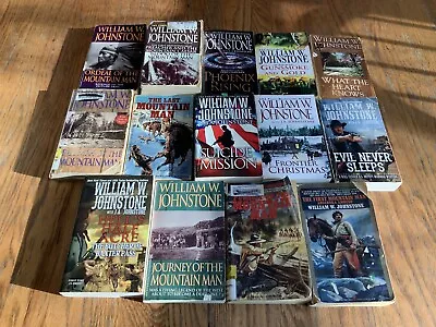 WILLIAM W JOHNSTONE & J.A. JOHNSTONE Lot Of 15 Western Paperbacks • $17.99