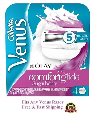 4 Gillette Venus Olay Razor Blades Comfortglide Refills Cartridges Sugarberry • $15.99