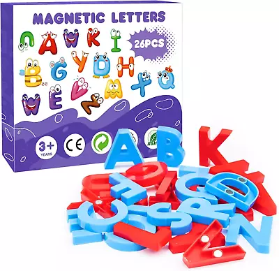 Magnetic Letters And Numbers Toy Set: Strong Magnetic 26 PCS Colorful Alphabe... • $12.99