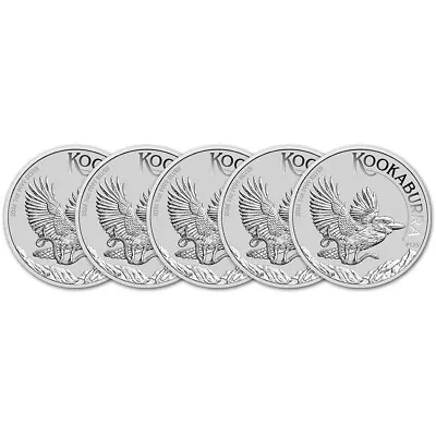 2024 P Australia Silver Kookaburra 1 Oz $1 - BU - Five 5 Coins • $162.66