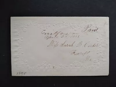 Maine: Guilford 1855 Stampless Ladies Cover Ms With Year Date Piscataquis Co • $20