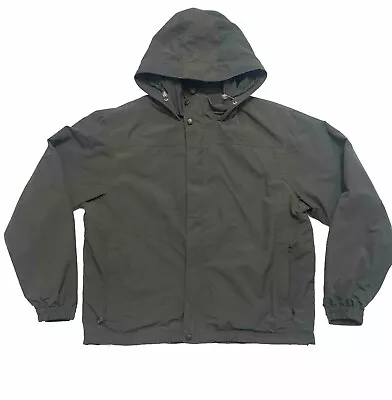 L.L. Bean Mens Size Large Weather Challenger Jacket Nylon Green Shell Only EUC • $34.99