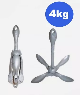 4KG Folding Grapnel Anchor Kayak Inflatable Boat Dinghy Jetski Galvanised  • $77.99