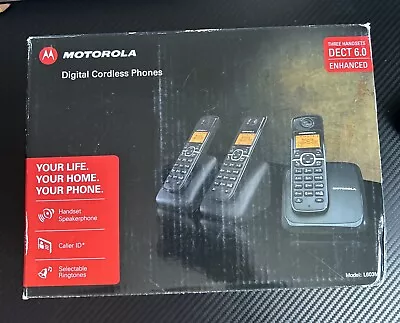 Motorola L603m Cordless Phones 3 Phone Set Dect 6.0 Enhanced - New Open Box • $39.99