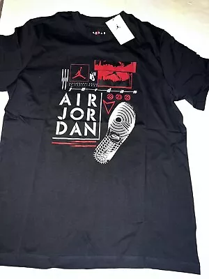 NWT Air Jordan Men's GFX Graphic Black T-Shirt Sz S-XXL $35 DM1424-010 • $27