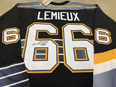 MARIO LEMIEUX Authentic Pittsburgh Penguins SIGNED Auto JERSEY Robo Gradient • $999.99