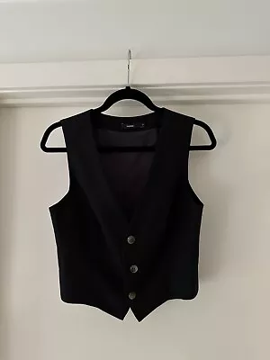 Bassike Black Tailored Fitted Vest Size 0 • $135