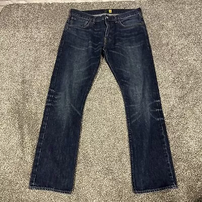 J.Crew 484 Jeans Mens 32x28 Blue Dark Wash Slim Straight Leg Casual Denim • $27.99