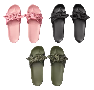 VICTORIAS SECRET PINK BOW SLIDES SANDALS BEACH SHOWER SHOES S M L NWT Free Ship • $29.75