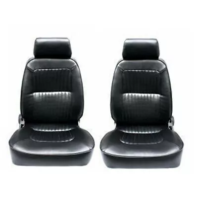Classic Deluxe PU Leather Bucket Seats Car Reclinable Black For Ford Falcon XW • $699