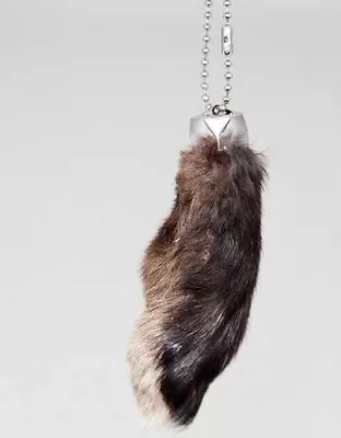 Real Rabbit Foot Lucky Keychain~NATURAL BLACK~Vraie Patte De Lapin Chanceuse • $10.89