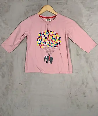 Mini Boden Girls Shirt Size 9-10 Pink Elephant With Balloons • $8.40