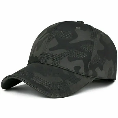 Men Women Baseball Cap Military Army Camo Outdoor Camouflage Unisex Snapback Hat • £7.31
