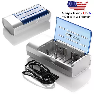 EBL Universal Charger For AA AAA C D Size 9V Ni-MH Ni-CD Rechargeable Battery • $14.99