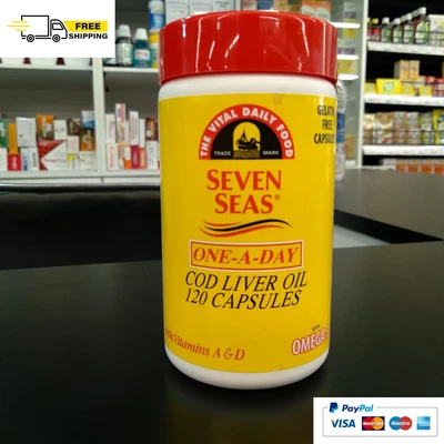 $29.99 • Buy Seven Seas One A Day Pure Cod Liver Oil 120 Capsules Supports A Healthy Heart