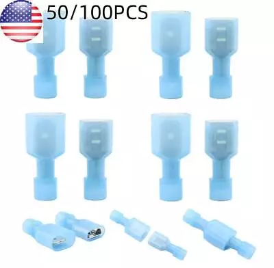 50/100PCS Male Female Insulated Wire Terminal Spade Crimp Connectors 16-14AWG • $7.99