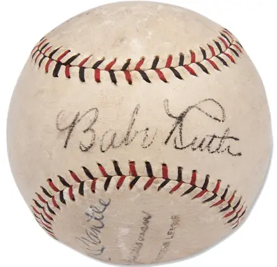 Historic Babe Ruth Mickey Mantle & Joe Dimaggio Signed Baseball PSA DNA & JSA • $54995
