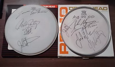 2 Dream Theater Signed Drumheads - Signed By The Full Band In 2000 Mike Portnoy • $599