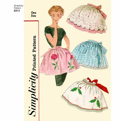 Simplicity 8814 Sewing Pattern Misses 1950s Vintage Half Apron Rockabilly 1 Size • $11.79