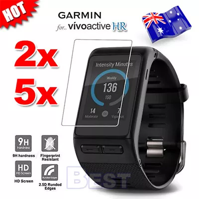 2X LCD For Garmin Vivoactive HR Tempered Glass Screen Protector 9H Hardness • $4.95