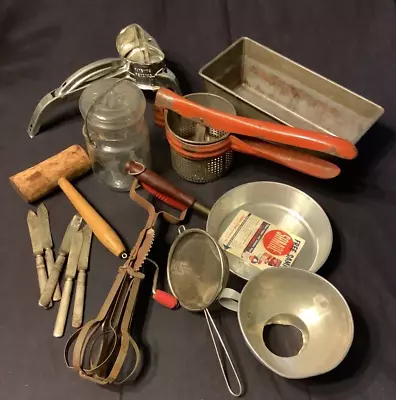 Vintage Kitchen Utensils Tools Cookware Cottagecore Farmhouse Primitive • $20