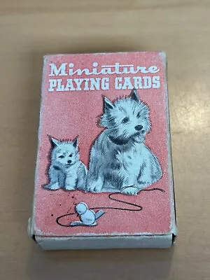 Vintage Miniature Playing Cards Dog Puppy Scottish Terrier Complete Adorable • $5.99