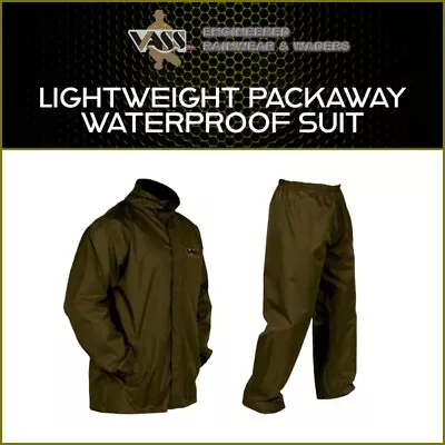 Vass-tex Lightweight Packaway Waterproof Suit - All Sizes | Carp Fishing/outdoor • £62.99