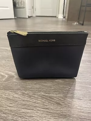 Michael Kors Small Cosmetic Case Black Navy Blue  • $49