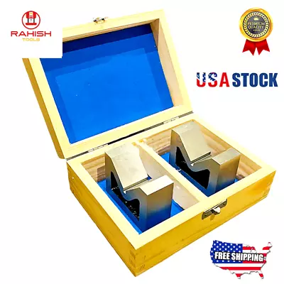 New Cast Iron Vee Block Set Of 2 Pcs 3  X 1-1/4  X 2-1/4  Without Clamp USA • $36.90