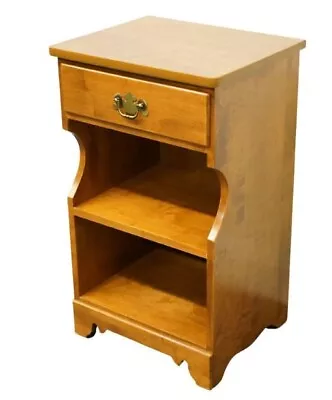 ETHAN ALLEN Heirloom Nutmeg Maple 17  Open Cabinet Nightstand 10-5046P - 211 • $399