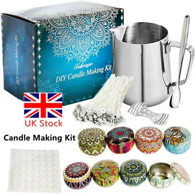 £19.99 • Buy Candle Making Kit Supplies DIY Craft Candles Making Wicks Jars Pouring Pot Tools