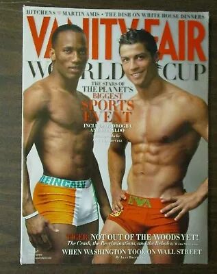 Vanity Fair Magazine June 2010 World Cup Soccer Christiano Ronaldo Didier Drogba • $17.95
