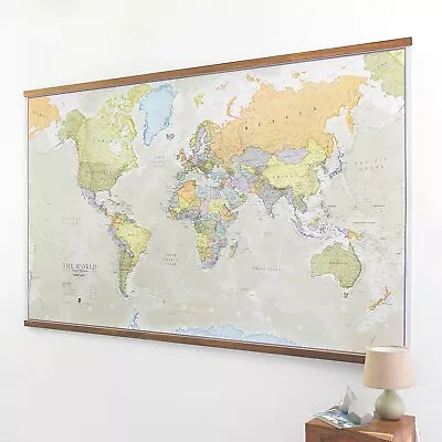 Large Map Of The World Laminated Wall Poster With Political Geographical Details • £32.89