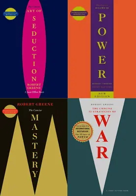 Robert Greene 4 Book Set Concise 48 Laws Of Power Mastery Art Of SeductionWAR • $21.25