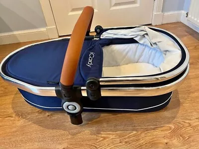 ICandy Peach Blossom Twin Carrycot Royal Blue Chrome Chassis • £59.60