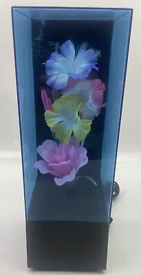 Vintage 1988 Fiber Optic Color Changing Light-Up Flower Music Box Lamp -  TESTED • $36.95