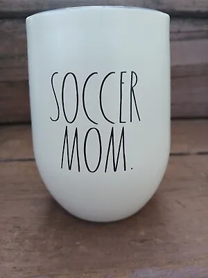 Rae Dunn Wine Cup Soccer Mom - 12 Oz Insulated With Lid - Ivory • $11